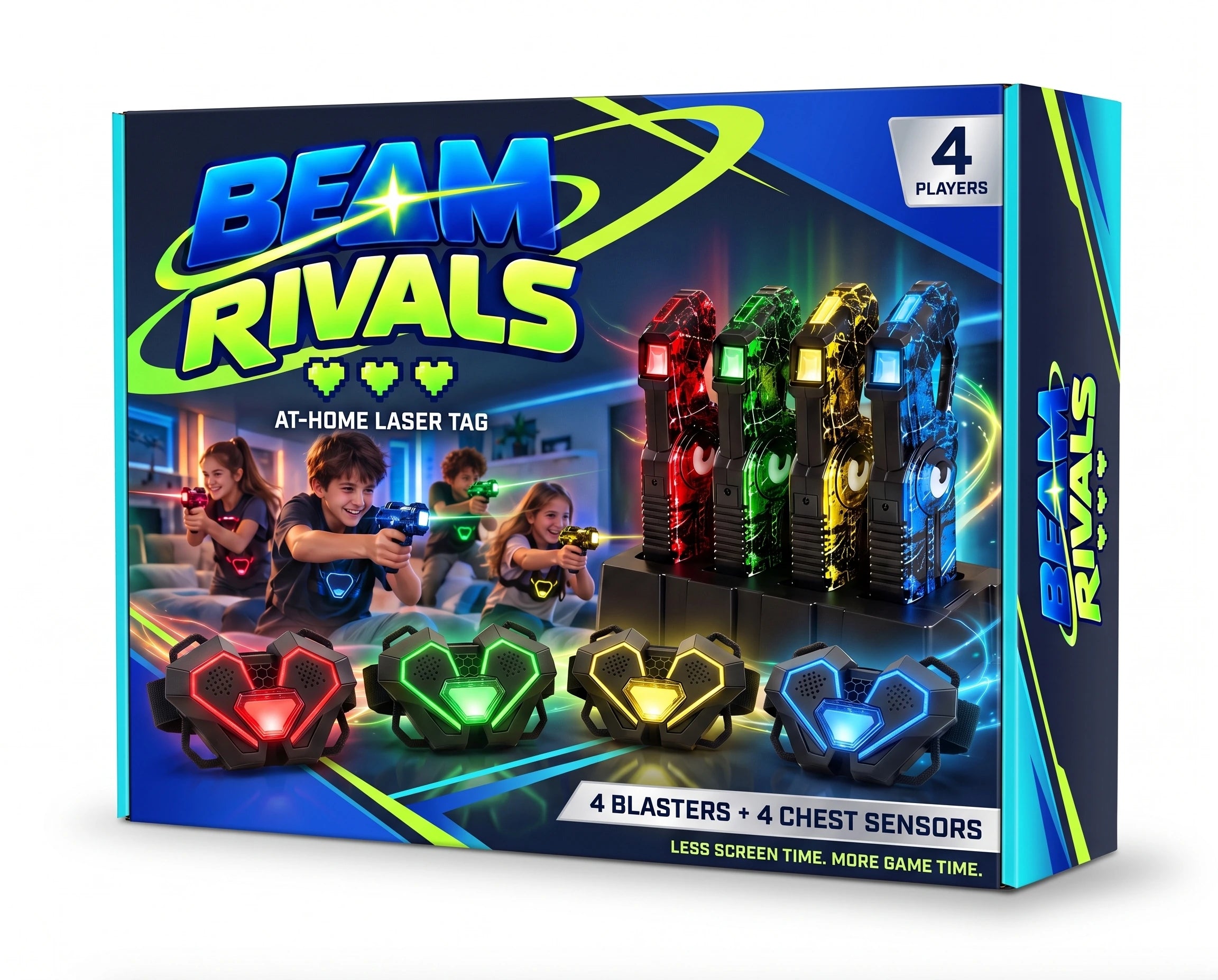 BEAM RIVALS branded Family Battle packaging