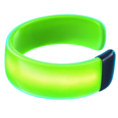Illustration of a glowing wristband